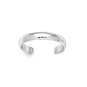 10k White Gold Band Toe Ring