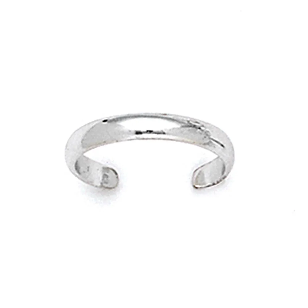 10k White Gold Band Toe Ring
