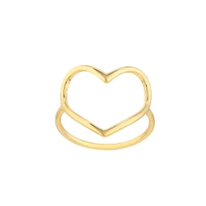 14K OPEN HEART RING
