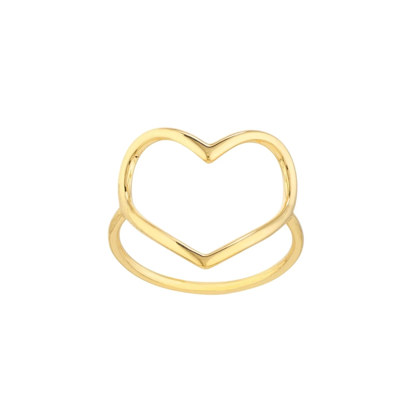 14K OPEN HEART RING