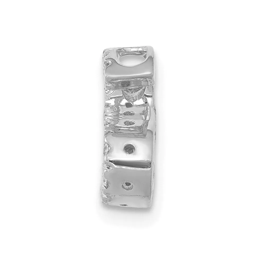 14k White Gold White Gold Diamond Letter S Initial Charm