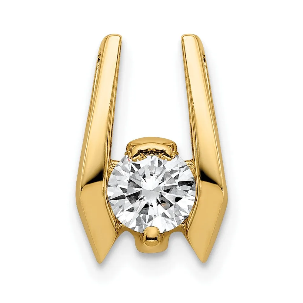 14k Yellow Gold 4.75mm A Diamond Slide
