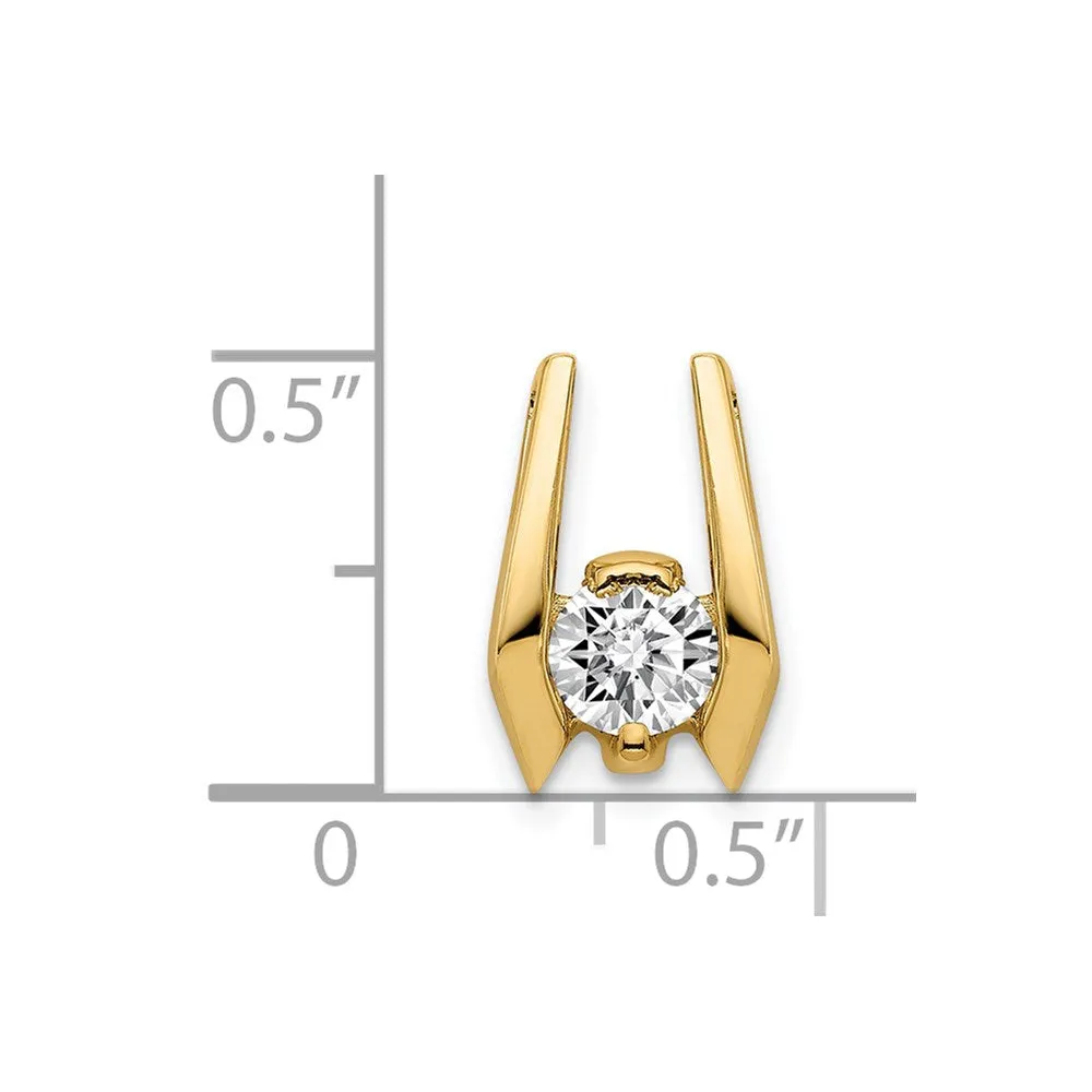14k Yellow Gold 4.75mm A Diamond Slide