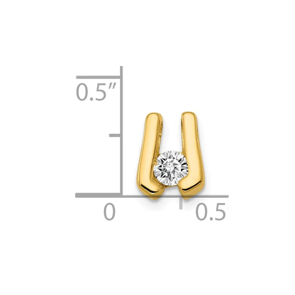 14k Yellow Gold AA 3.75mm Diamond Slide