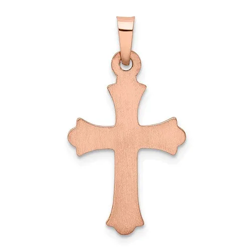 14KT Rose Gold Elegant Cross Pendant Charm