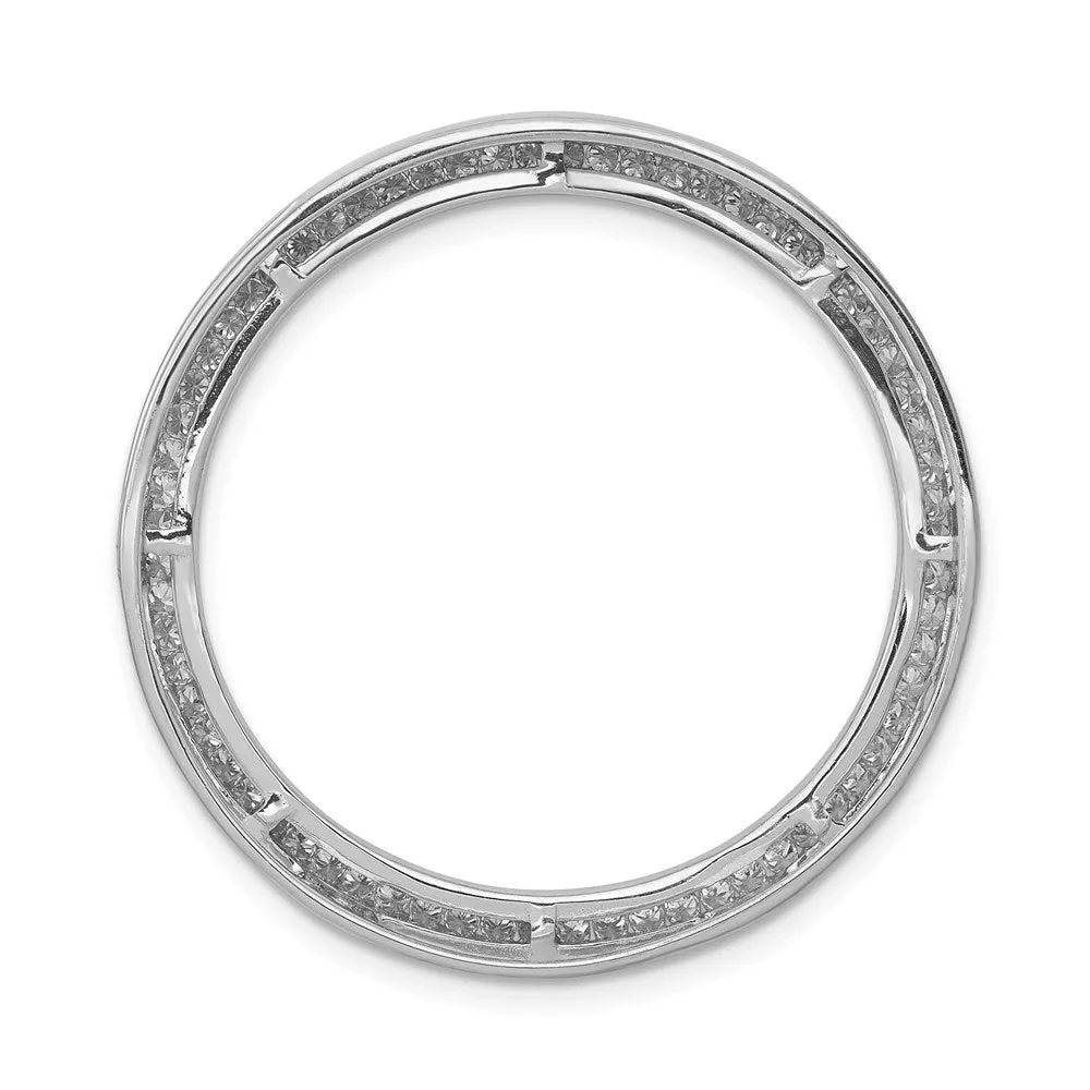 14kw Lab Grown Diamond SI1/SI2, G H I, Circle Pendant