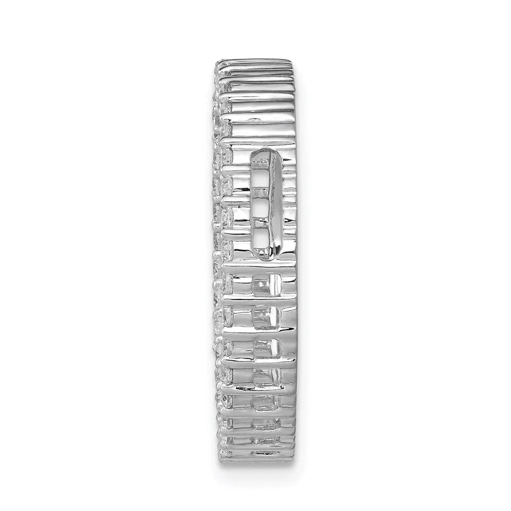 14kw Lab Grown Diamond SI1/SI2, G H I, Circle Pendant