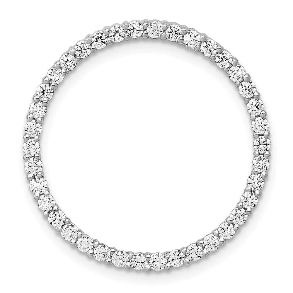 14kw Lab Grown Diamond SI1/SI2, G H I, Circle Pendant
