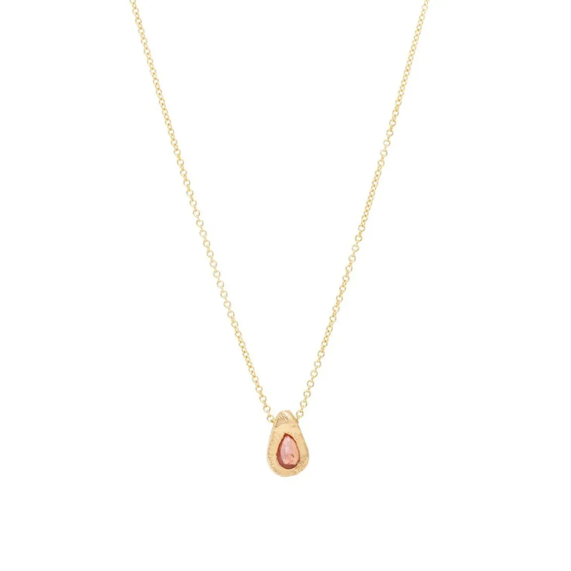 18kt Teardrop Poppy Sapphire Necklace