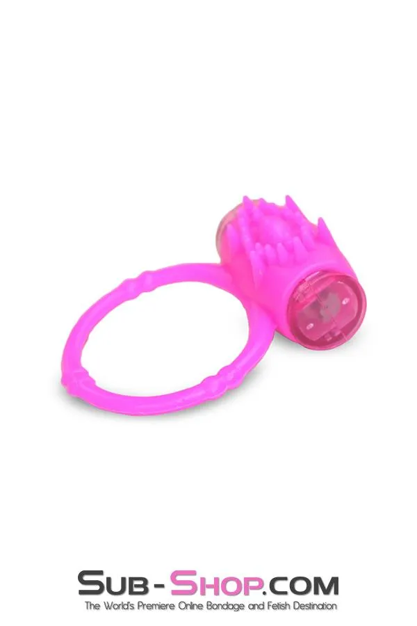 2462M      Pink Silicone Vibrating Cock Ring