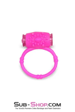 2462M      Pink Silicone Vibrating Cock Ring