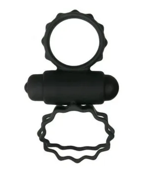 9776M      Rock Star Vibrating Triple Ring Cock Enhancer - LAST CHANCE - Final Closeout!