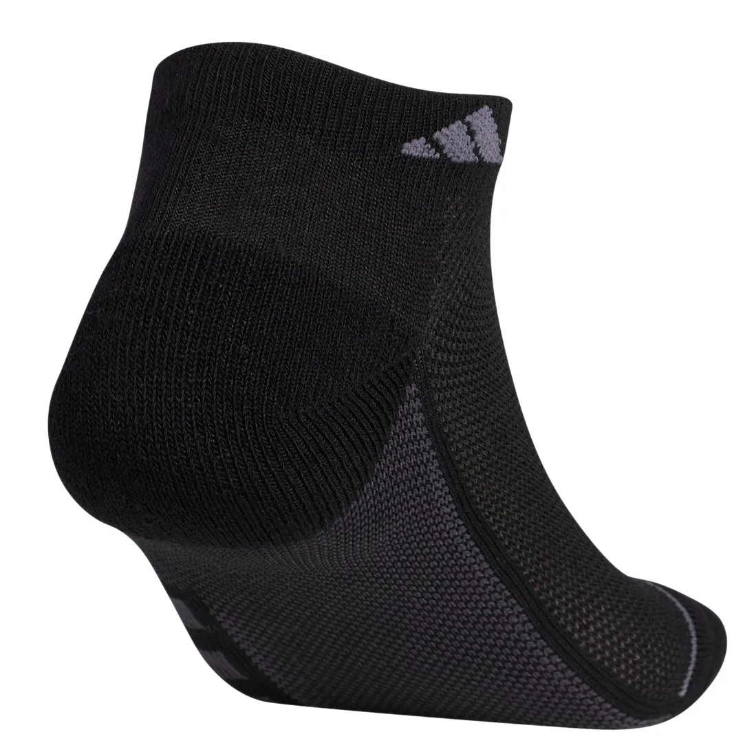 adidas Men's Superlite 3 Stripe Low-Cut Socks 3 Pack (Black)