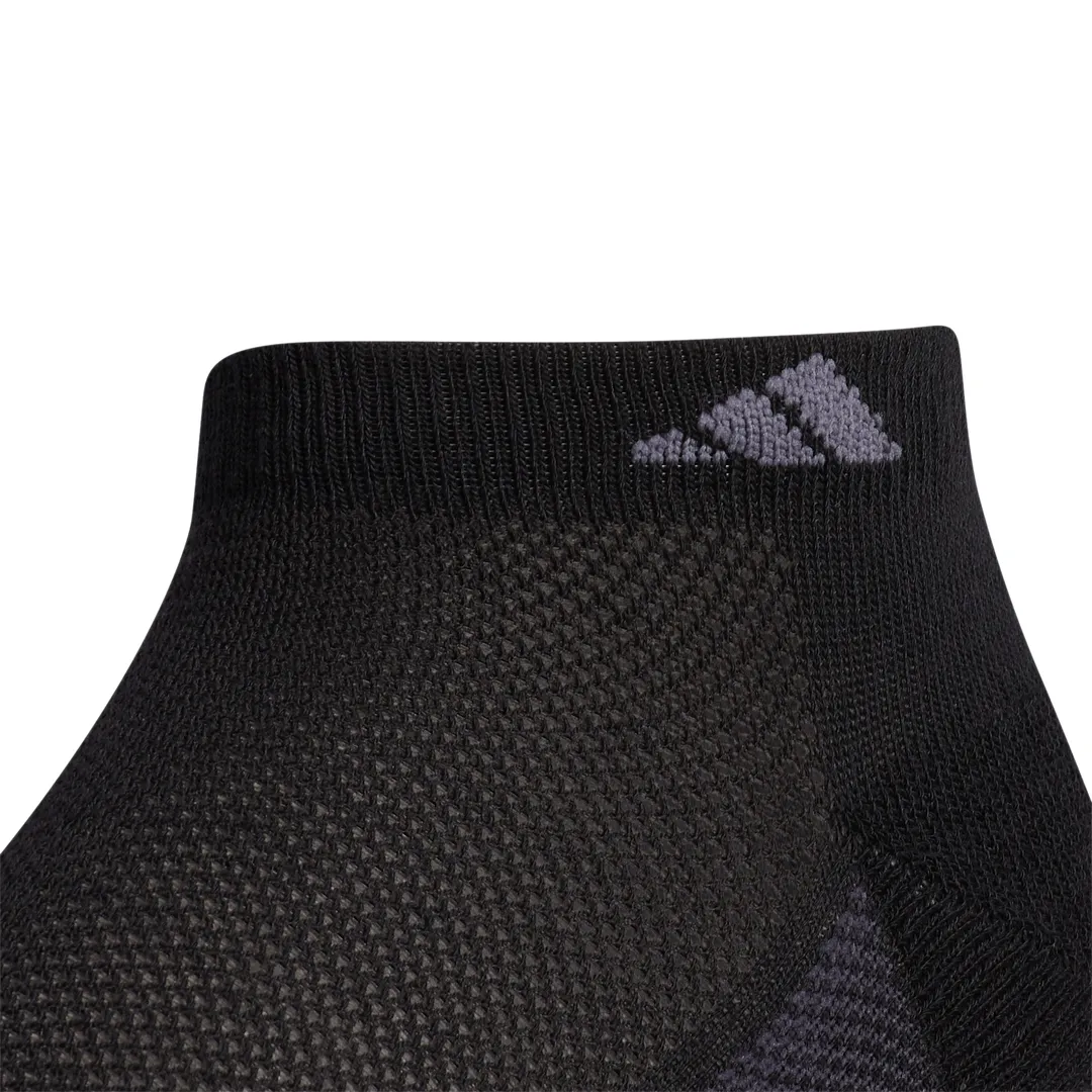 adidas Men's Superlite 3 Stripe Low-Cut Socks 3 Pack (Black)