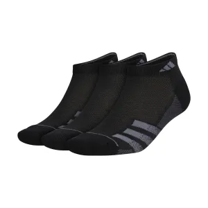 adidas Men's Superlite 3 Stripe Low-Cut Socks 3 Pack (Black)
