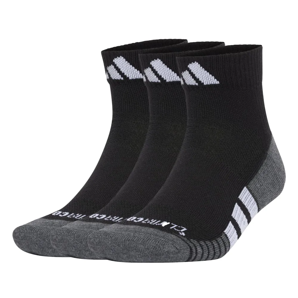 Adidas Unisex Performance Climacool Cushioned Quarter Socks 3 Pack