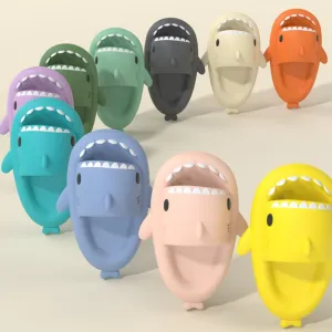 Adults' Indoor Outdoor Shoes, Funny Shark, Cartoon Slippers