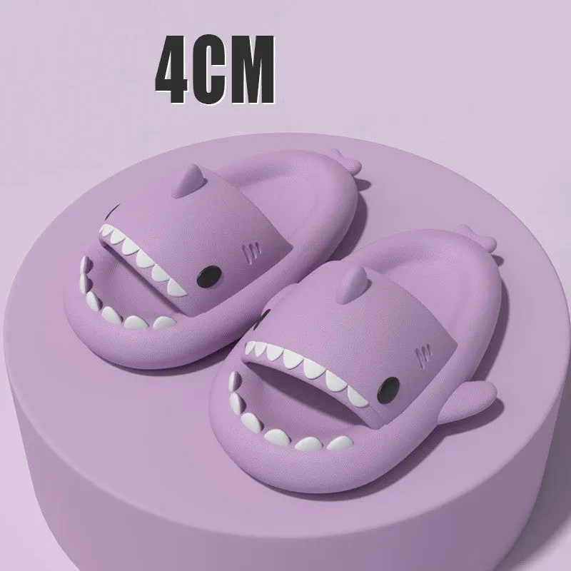 Adults' Indoor Outdoor Shoes, Funny Shark, Cartoon Slippers