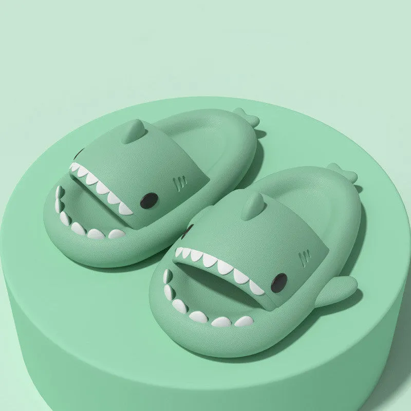 Adults' Indoor Outdoor Shoes, Funny Shark, Cartoon Slippers