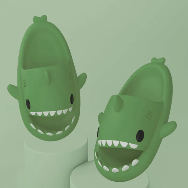 Adults' Indoor Outdoor Shoes, Funny Shark, Cartoon Slippers