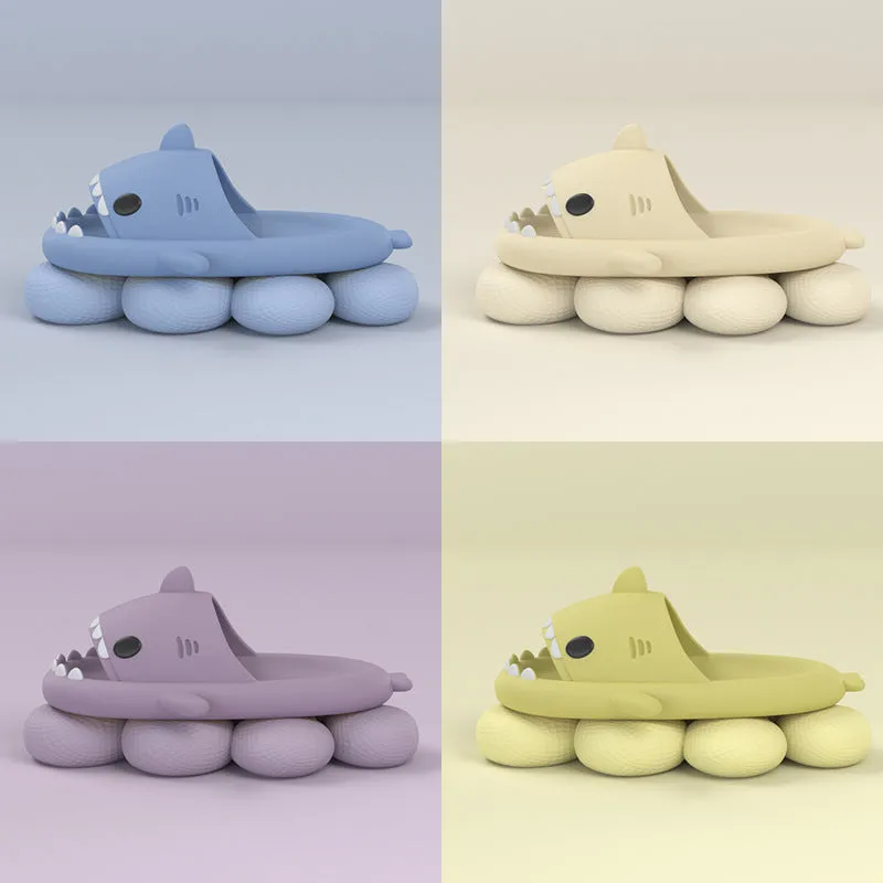 Adults' Indoor Outdoor Shoes, Funny Shark, Cartoon Slippers