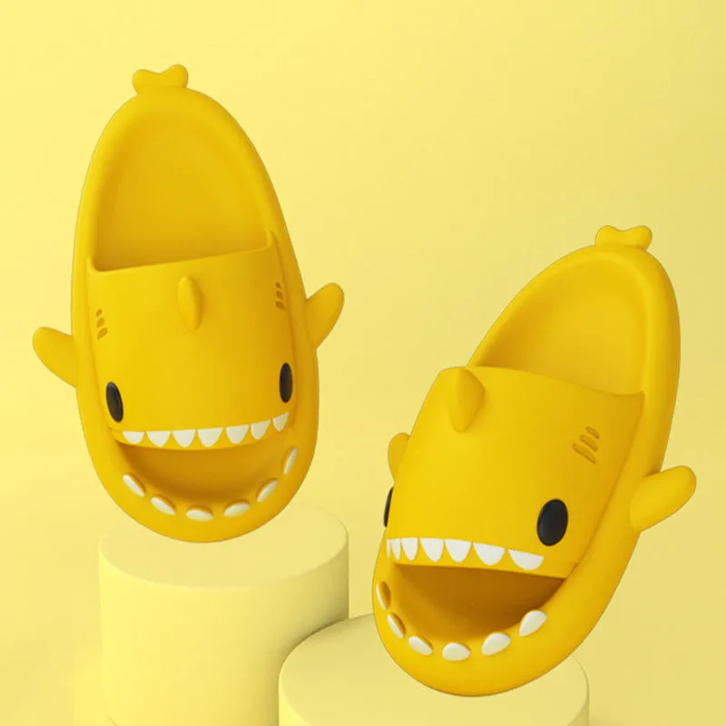 Adults' Indoor Outdoor Shoes, Funny Shark, Cartoon Slippers