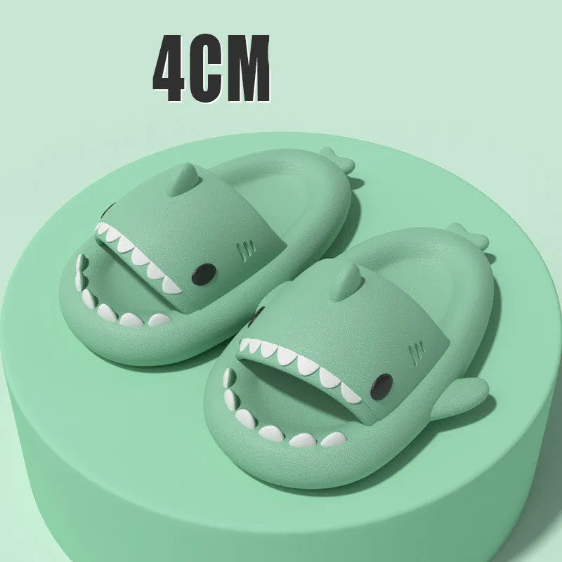 Adults' Indoor Outdoor Shoes, Funny Shark, Cartoon Slippers