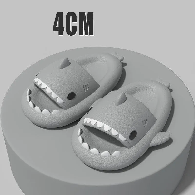 Adults' Indoor Outdoor Shoes, Funny Shark, Cartoon Slippers