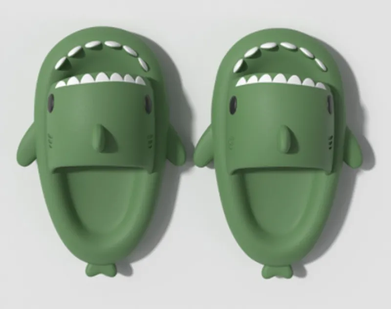 Adults' Indoor Outdoor Shoes, Funny Shark, Cartoon Slippers