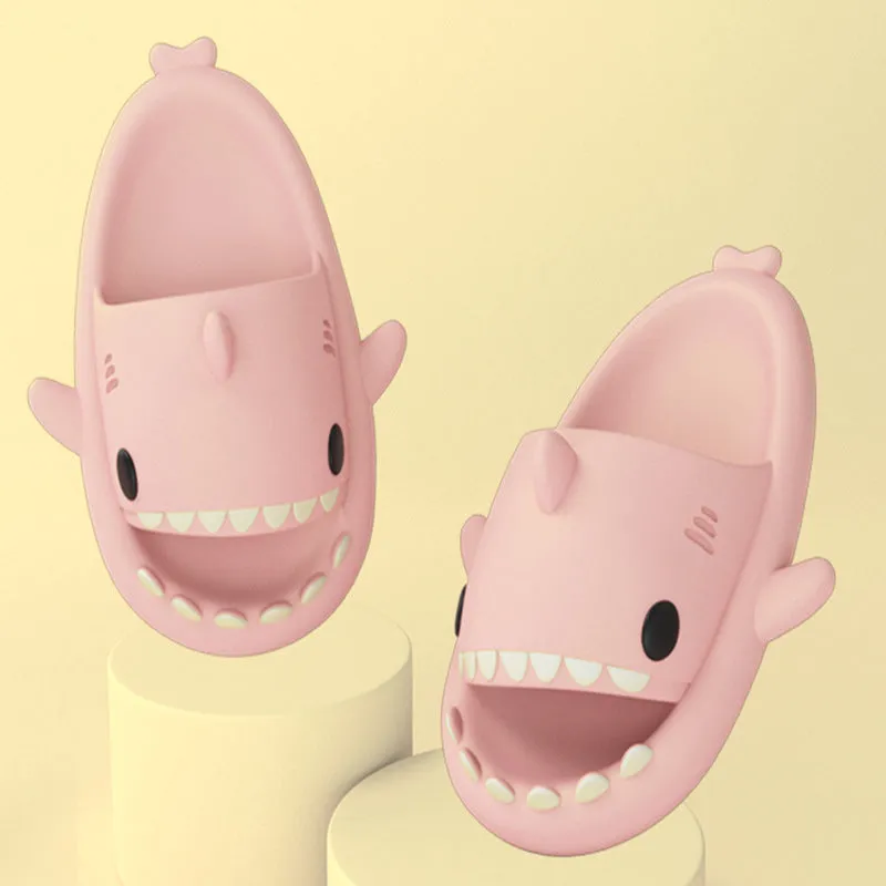 Adults' Indoor Outdoor Shoes, Funny Shark, Cartoon Slippers