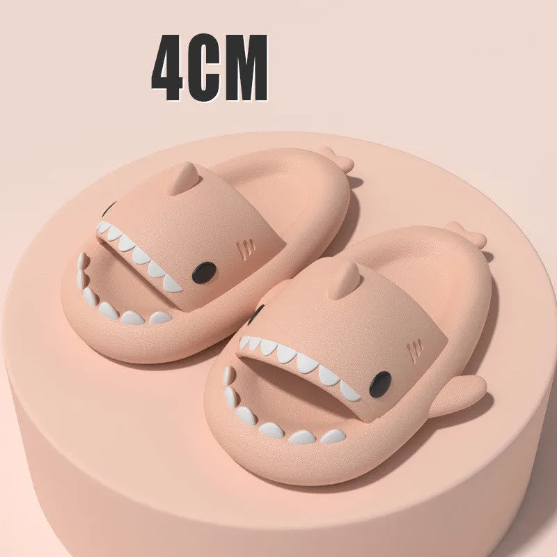 Adults' Indoor Outdoor Shoes, Funny Shark, Cartoon Slippers