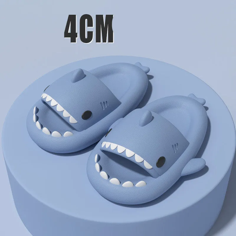 Adults' Indoor Outdoor Shoes, Funny Shark, Cartoon Slippers