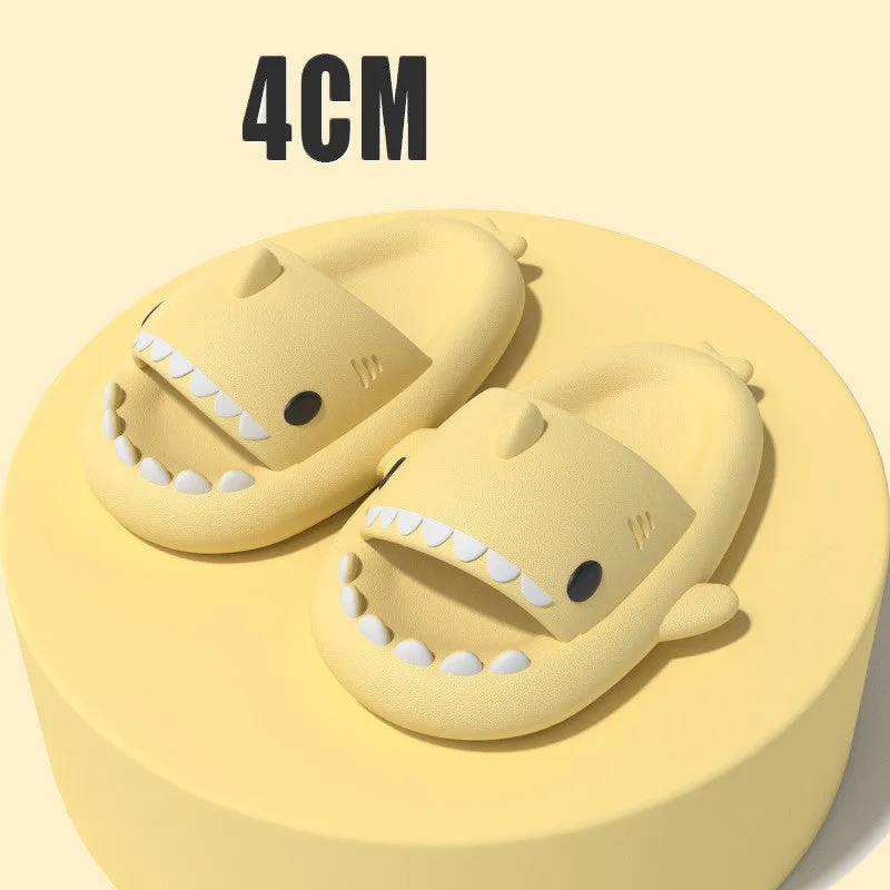 Adults' Indoor Outdoor Shoes, Funny Shark, Cartoon Slippers