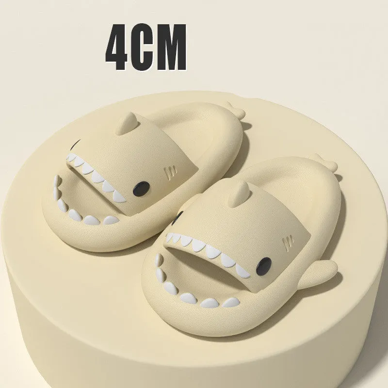 Adults' Indoor Outdoor Shoes, Funny Shark, Cartoon Slippers