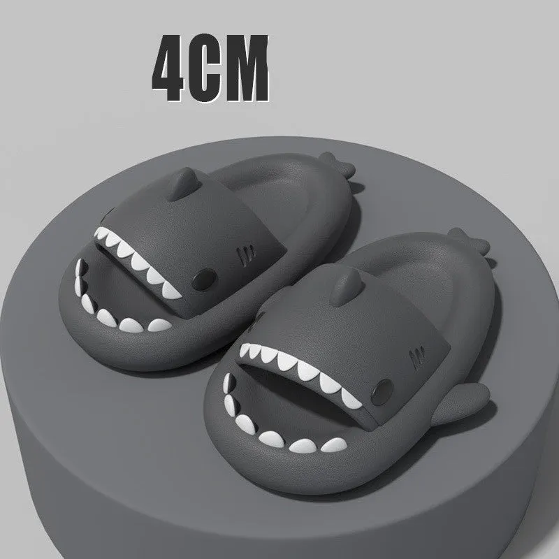 Adults' Indoor Outdoor Shoes, Funny Shark, Cartoon Slippers