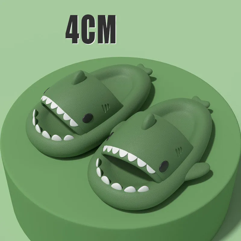 Adults' Indoor Outdoor Shoes, Funny Shark, Cartoon Slippers