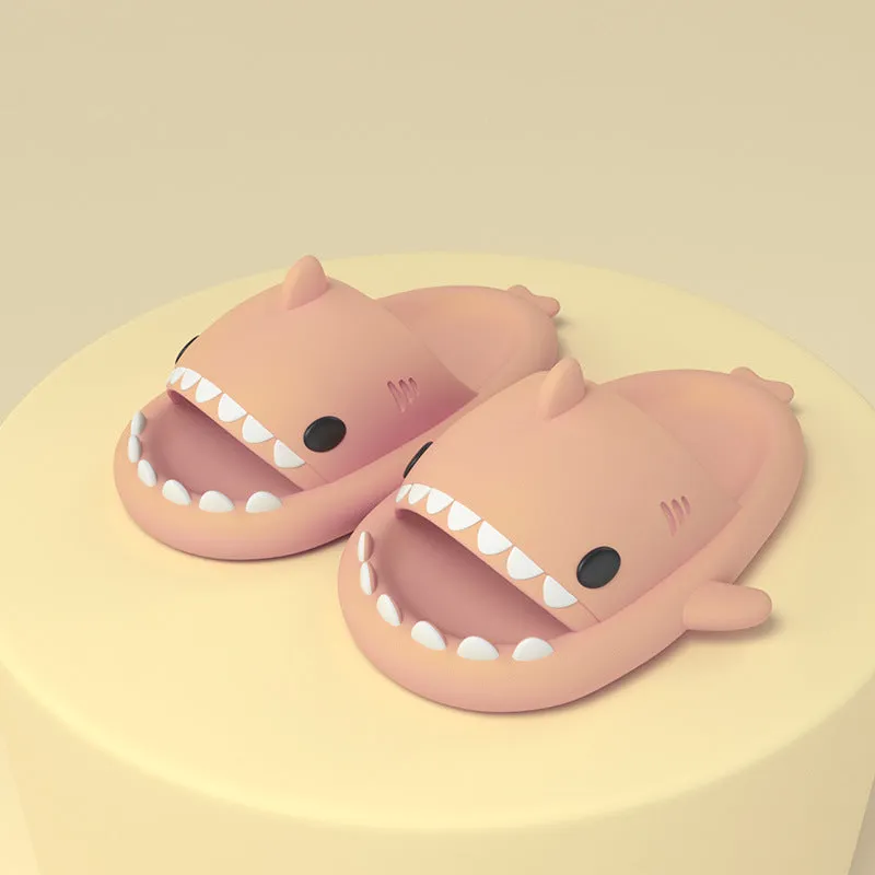 Adults' Indoor Outdoor Shoes, Funny Shark, Cartoon Slippers