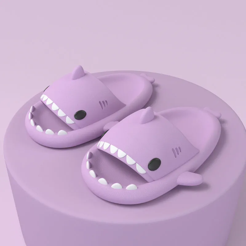 Adults' Indoor Outdoor Shoes, Funny Shark, Cartoon Slippers