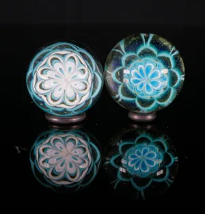 Aqua Azul, Jackpot, Star White Milli Medium Slurper Marble - various designs (21-22mm)