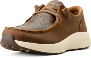 Ariat Men's Dark Tan Crocodile Print Buckeye Shoe
