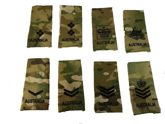 Australian Army Rank Slides $6.95 PerPair