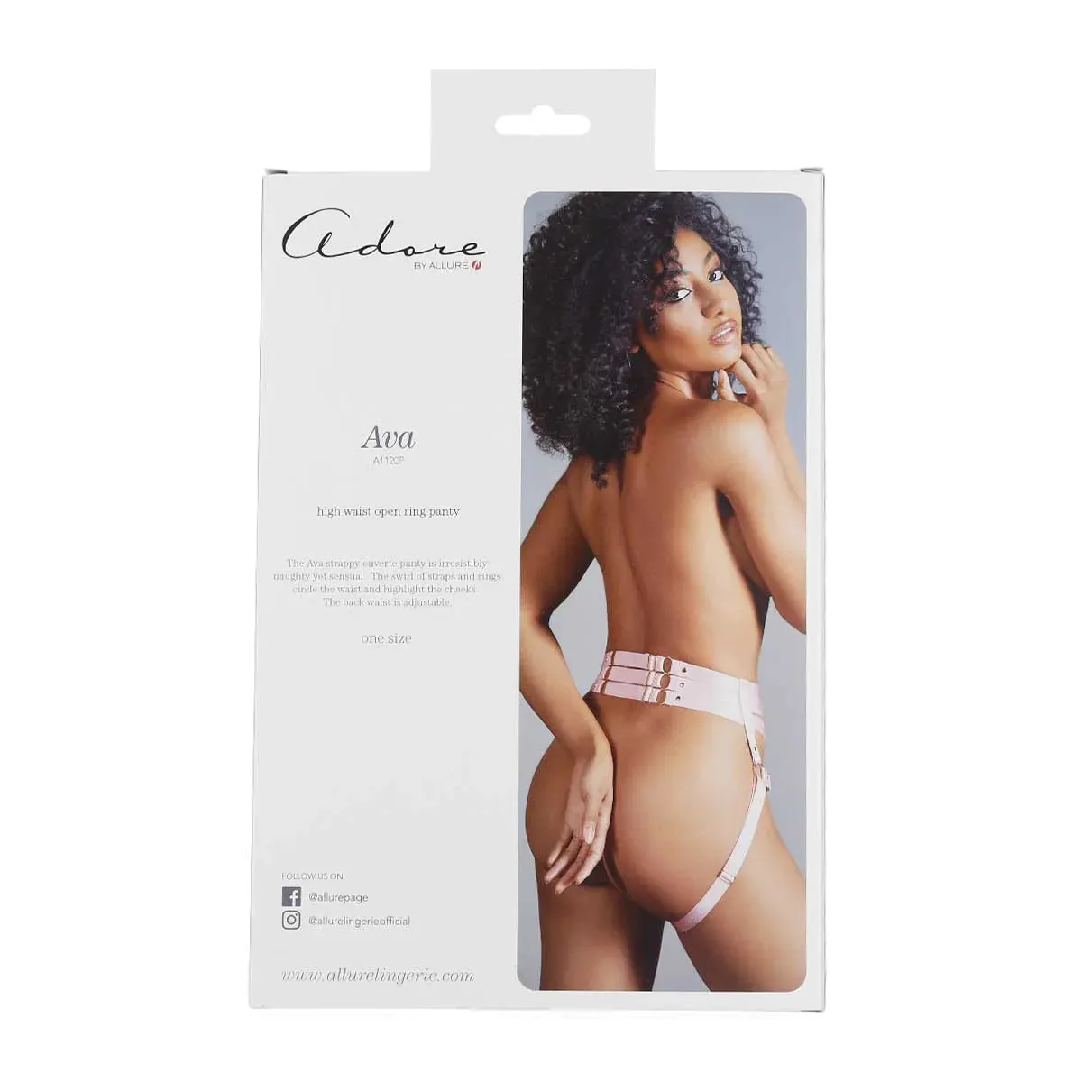 Ava High Waist Open Ring Panty in Pink