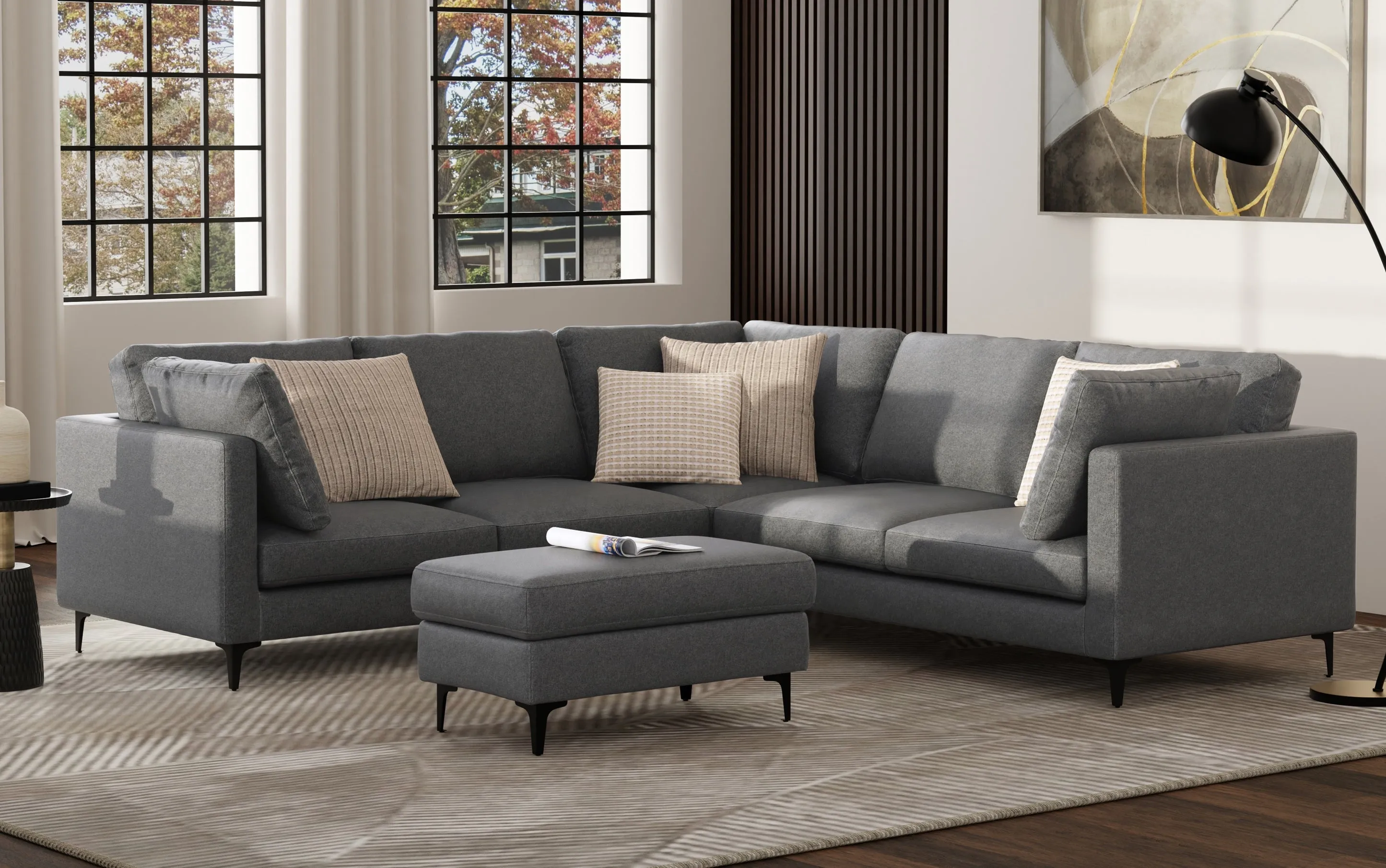 Ava Mid Century Corner Sectional