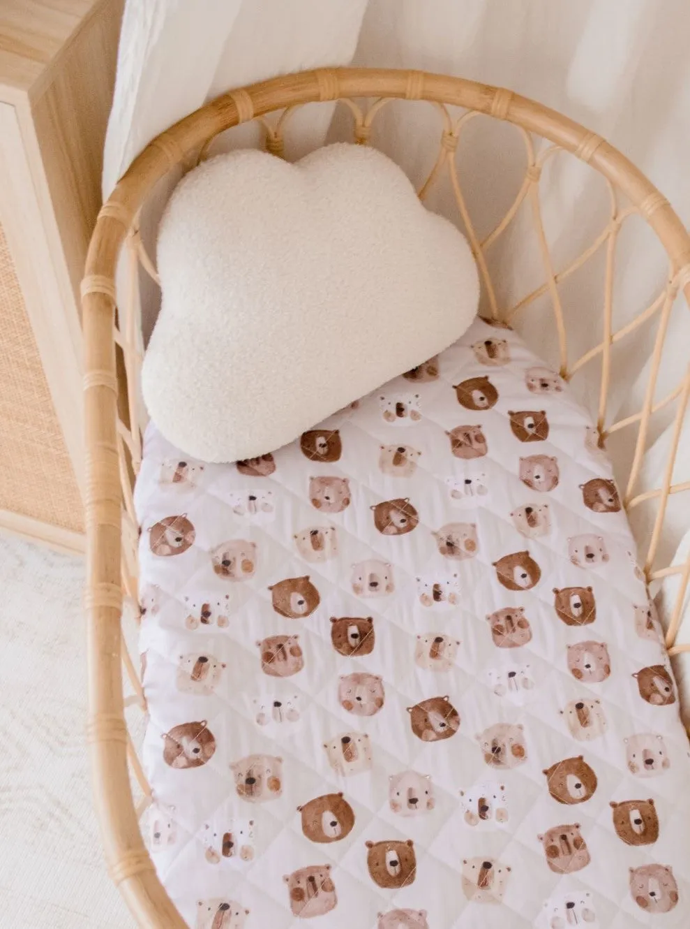 Bambella Waterproof Bassinet Sheet | Bear in There