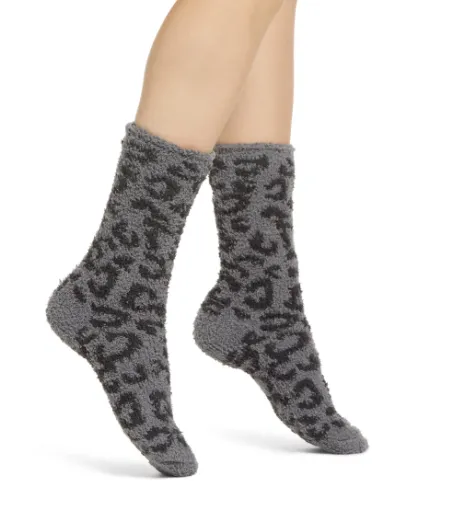 Barefoot Dreams | CozyChic Barefoot in the Wild Socks {Graphite Carbon}