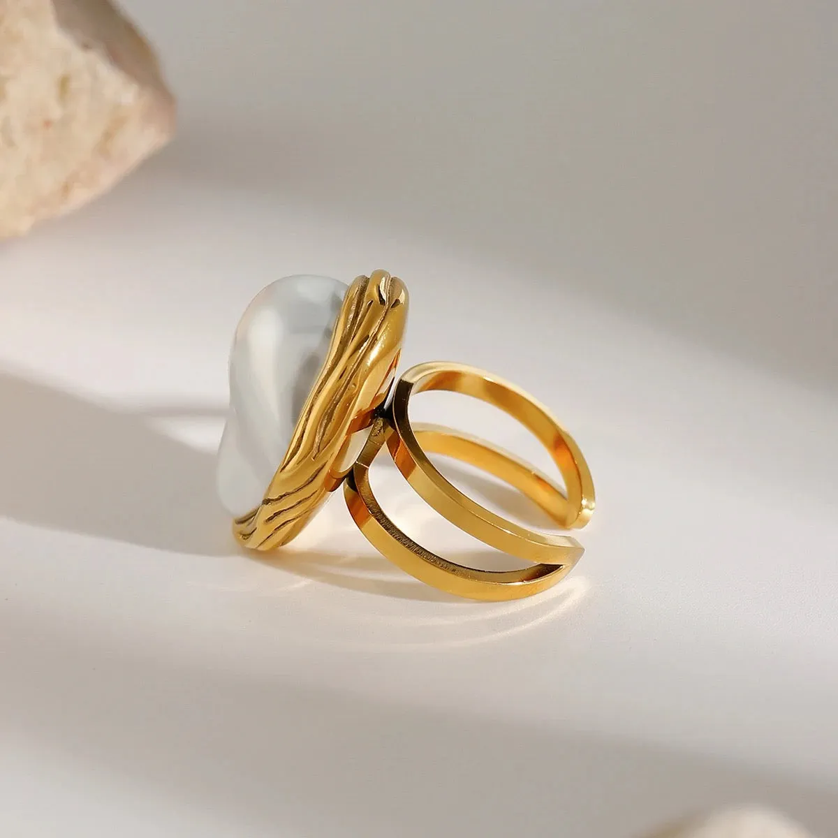 Baroque Pearl Ring