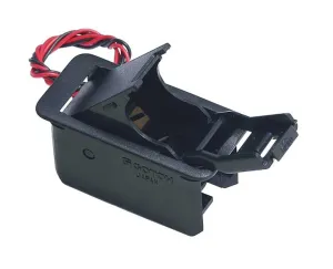 Battery compartment w access door  9-volt  edge uppermost