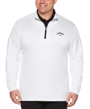 Big & Tall Thermal Heathered Waffle Fleece Mid-Layer