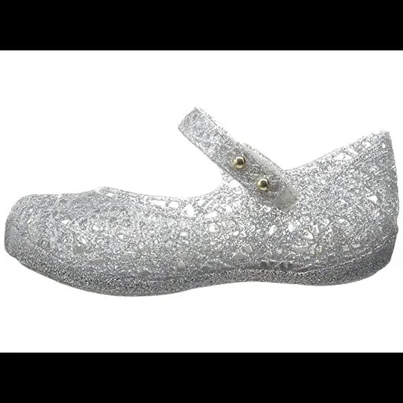 BNIB! MINI MELISSA Campana Silver Glitter 5