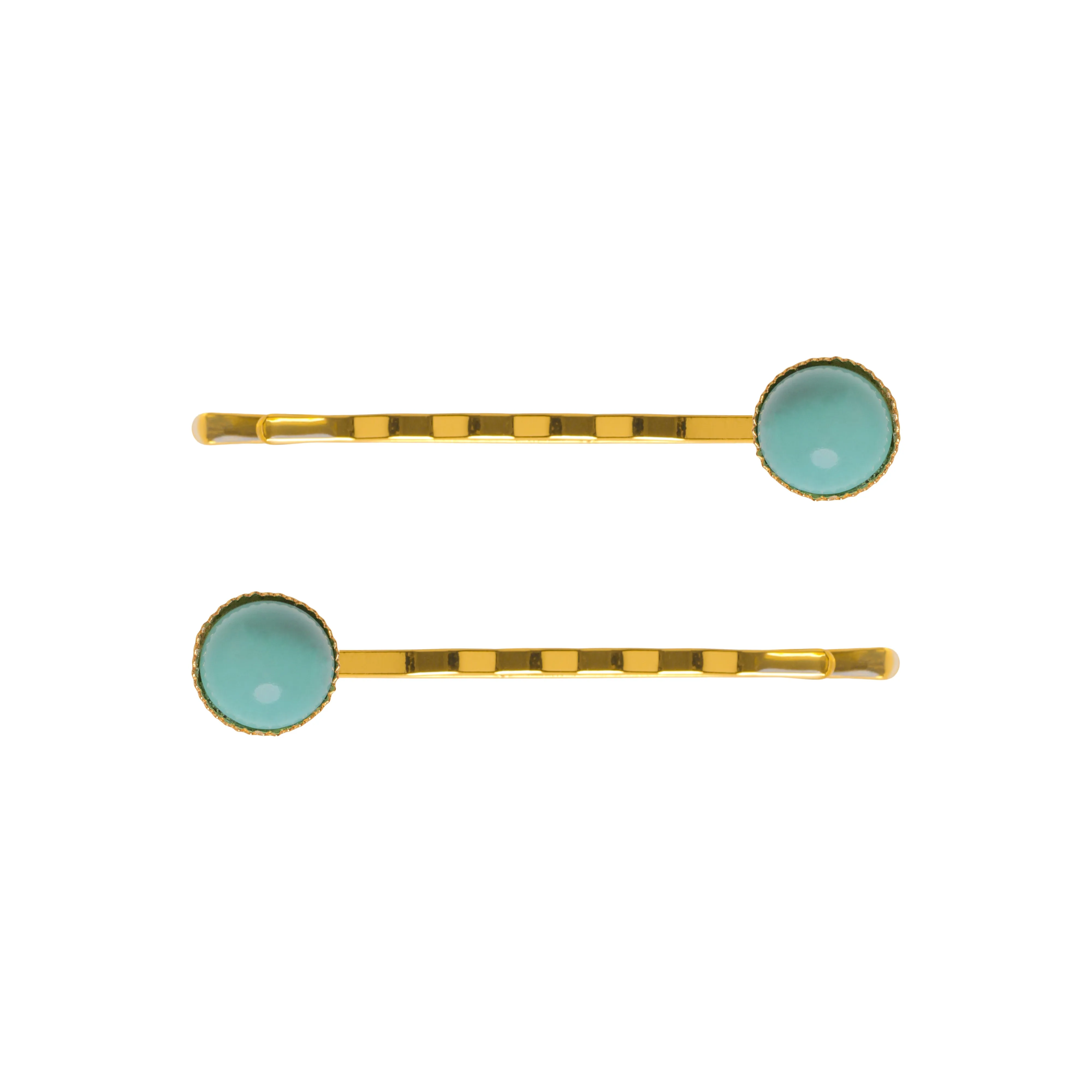 Cabochon Turquoise Hair Slide Set